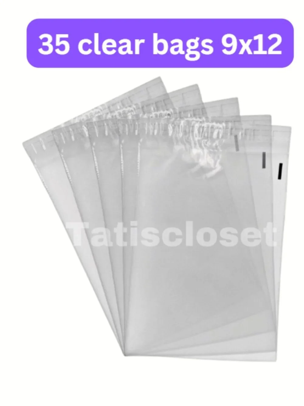 35 Clear storage self seal poly bags size 9x12